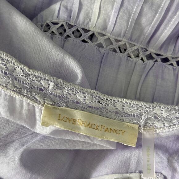 Love Shack Fancy Dress Womens Beth Midi Tie Dye Lace Vacation Resort Boho - Picture 3 of 14